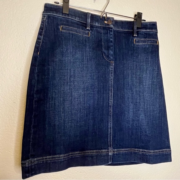 Talbots Denim Or Jean Pencil Women's Knee Length Skirt Size 10P - Picture 4 of 7